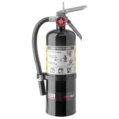H3R Performance MaxOut 5 lb Dry Chemical Fire Extinguisher (Black) - MX500B
